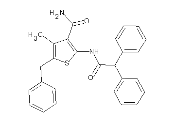 5-benzyl-2-[(diphenylacetyl)amino]-4-methyl-3-thiophenecarboxamide