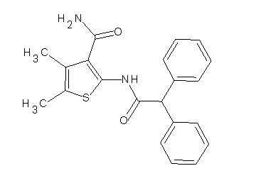 2-[(diphenylacetyl)amino]-4,5-dimethyl-3-thiophenecarboxamide