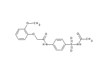 N-{4-[(acetylamino)sulfonyl]phenyl}-2-(2-methoxyphenoxy)acetamide