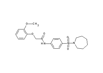 N-[4-(1-azepanylsulfonyl)phenyl]-2-(2-methoxyphenoxy)acetamide