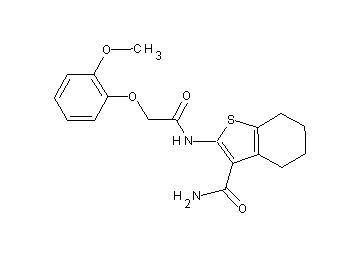 2-{[(2-methoxyphenoxy)acetyl]amino}-4,5,6,7-tetrahydro-1-benzothiophene-3-carboxamide