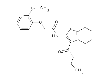 ethyl 2-{[(2-methoxyphenoxy)acetyl]amino}-4,5,6,7-tetrahydro-1-benzothiophene-3-carboxylate