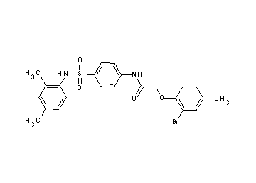 2-(2-bromo-4-methylphenoxy)-N-(4-{[(2,4-dimethylphenyl)amino]sulfonyl}phenyl)acetamide