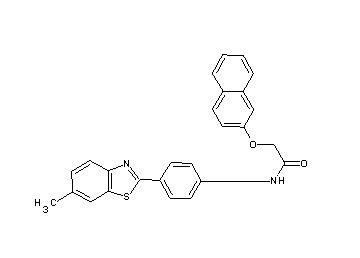 N-[4-(6-methyl-1,3-benzothiazol-2-yl)phenyl]-2-(2-naphthyloxy)acetamide