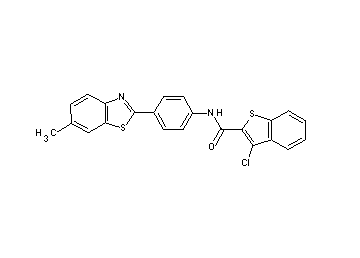 3-chloro-N-[4-(6-methyl-1,3-benzothiazol-2-yl)phenyl]-1-benzothiophene-2-carboxamide