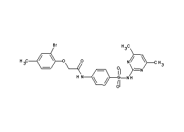 2-(2-bromo-4-methylphenoxy)-N-(4-{[(4,6-dimethyl-2-pyrimidinyl)amino]sulfonyl}phenyl)acetamide