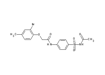 N-{4-[(acetylamino)sulfonyl]phenyl}-2-(2-bromo-4-methylphenoxy)acetamide