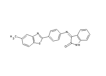 3-{[4-(5-methyl-1,3-benzothiazol-2-yl)phenyl]imino}-1,3-dihydro-2H-indol-2-one