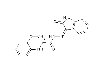 2-[(2-methoxyphenyl)amino]-N'-(2-oxo-1,2-dihydro-3H-indol-3-ylidene)acetohydrazide (non-preferred name)