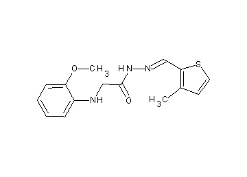 2-[(2-methoxyphenyl)amino]-N'-[(3-methyl-2-thienyl)methylene]acetohydrazide (non-preferred name)