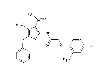 5-benzyl-2-{[(4-chloro-2-methylphenoxy)acetyl]amino}-4-methyl-3-thiophenecarboxamide