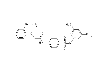 N-(4-{[(4,6-dimethyl-2-pyrimidinyl)amino]sulfonyl}phenyl)-2-(2-methoxyphenoxy)acetamide