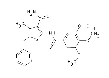 5-benzyl-4-methyl-2-[(3,4,5-trimethoxybenzoyl)amino]-3-thiophenecarboxamide