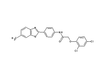 2-(2,4-dichlorophenoxy)-N-[4-(6-methyl-1,3-benzothiazol-2-yl)phenyl]acetamide