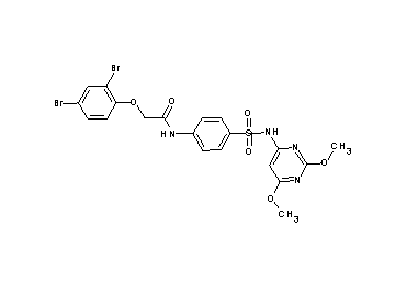 2-(2,4-dibromophenoxy)-N-(4-{[(2,6-dimethoxy-4-pyrimidinyl)amino]sulfonyl}phenyl)acetamide