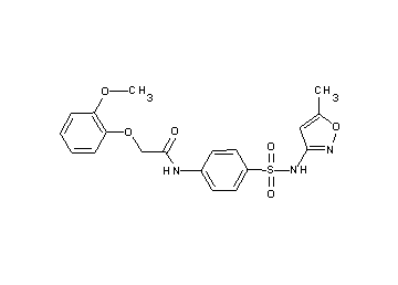 2-(2-methoxyphenoxy)-N-(4-{[(5-methyl-3-isoxazolyl)amino]sulfonyl}phenyl)acetamide