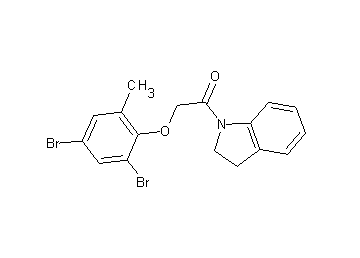 1-[(2,4-dibromo-6-methylphenoxy)acetyl]indoline