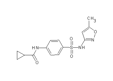 N-(4-{[(5-methyl-3-isoxazolyl)amino]sulfonyl}phenyl)cyclopropanecarboxamide - Click Image to Close