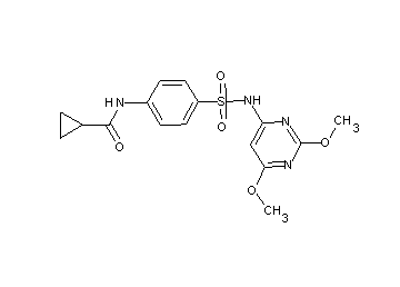 N-(4-{[(2,6-dimethoxy-4-pyrimidinyl)amino]sulfonyl}phenyl)cyclopropanecarboxamide