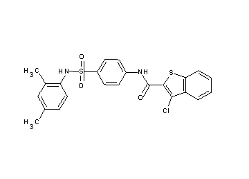 3-chloro-N-(4-{[(2,4-dimethylphenyl)amino]sulfonyl}phenyl)-1-benzothiophene-2-carboxamide