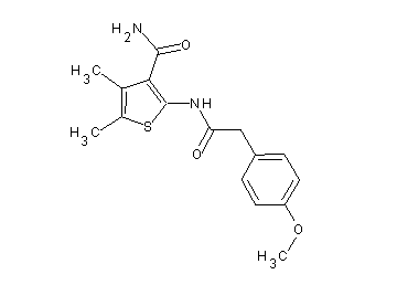 2-{[(4-methoxyphenyl)acetyl]amino}-4,5-dimethyl-3-thiophenecarboxamide