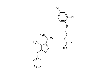 5-benzyl-2-{[4-(2,4-dichlorophenoxy)butanoyl]amino}-4-methyl-3-thiophenecarboxamide
