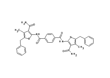 N,N'-bis[3-(aminocarbonyl)-5-benzyl-4-methyl-2-thienyl]terephthalamide