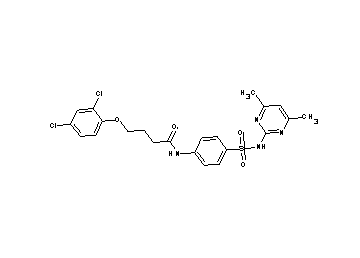 4-(2,4-dichlorophenoxy)-N-(4-{[(4,6-dimethyl-2-pyrimidinyl)amino]sulfonyl}phenyl)butanamide