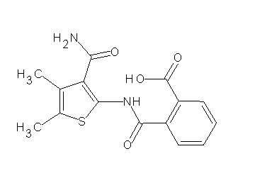 2-({[3-(aminocarbonyl)-4,5-dimethyl-2-thienyl]amino}carbonyl)benzoic acid