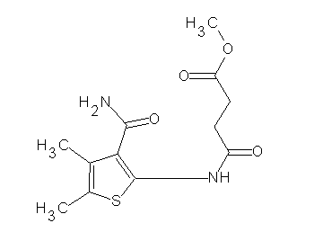 methyl 4-{[3-(aminocarbonyl)-4,5-dimethyl-2-thienyl]amino}-4-oxobutanoate