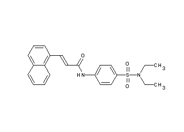N-{4-[(diethylamino)sulfonyl]phenyl}-3-(1-naphthyl)acrylamide