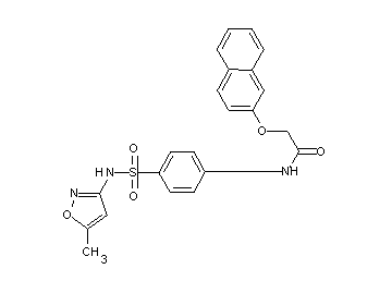 N-(4-{[(5-methyl-3-isoxazolyl)amino]sulfonyl}phenyl)-2-(2-naphthyloxy)acetamide - Click Image to Close
