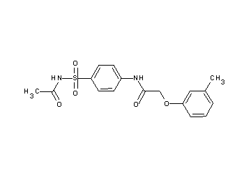 N-{4-[(acetylamino)sulfonyl]phenyl}-2-(3-methylphenoxy)acetamide