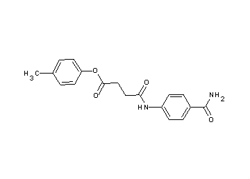 4-methylphenyl 4-{[4-(aminocarbonyl)phenyl]amino}-4-oxobutanoate