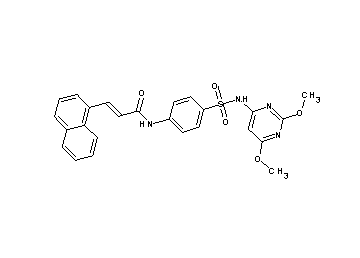 N-(4-{[(2,6-dimethoxy-4-pyrimidinyl)amino]sulfonyl}phenyl)-3-(1-naphthyl)acrylamide - Click Image to Close
