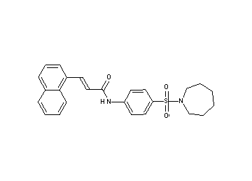 N-[4-(1-azepanylsulfonyl)phenyl]-3-(1-naphthyl)acrylamide - Click Image to Close