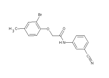 2-(2-bromo-4-methylphenoxy)-N-(3-cyanophenyl)acetamide