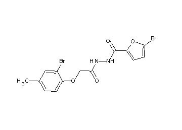 5-bromo-N'-[(2-bromo-4-methylphenoxy)acetyl]-2-furohydrazide