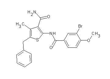 5-benzyl-2-[(3-bromo-4-methoxybenzoyl)amino]-4-methyl-3-thiophenecarboxamide - Click Image to Close