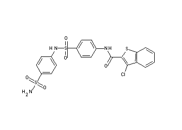 N-[4-({[4-(aminosulfonyl)phenyl]amino}sulfonyl)phenyl]-3-chloro-1-benzothiophene-2-carboxamide