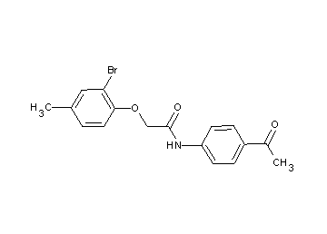 N-(4-acetylphenyl)-2-(2-bromo-4-methylphenoxy)acetamide