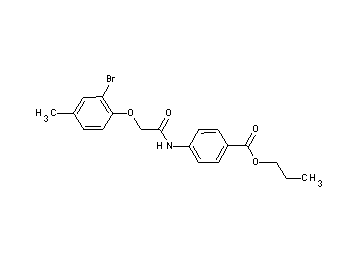 propyl 4-{[(2-bromo-4-methylphenoxy)acetyl]amino}benzoate