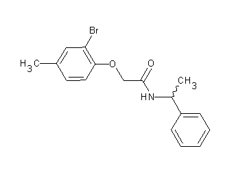 2-(2-bromo-4-methylphenoxy)-N-(1-phenylethyl)acetamide 2-(2-bromo-4-methylphenoxy)-N-(1-phenylethyl)acetamide