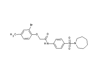 N-[4-(1-azepanylsulfonyl)phenyl]-2-(2-bromo-4-methylphenoxy)acetamide