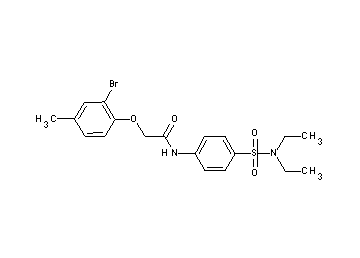 2-(2-bromo-4-methylphenoxy)-N-{4-[(diethylamino)sulfonyl]phenyl}acetamide