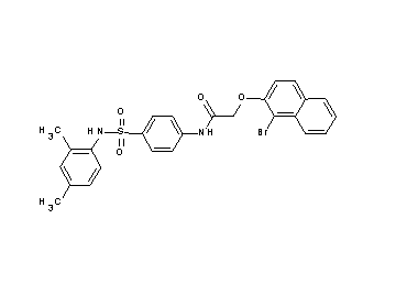 2-[(1-bromo-2-naphthyl)oxy]-N-(4-{[(2,4-dimethylphenyl)amino]sulfonyl}phenyl)acetamide