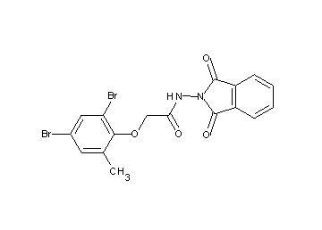 2-(2,4-dibromo-6-methylphenoxy)-N-(1,3-dioxo-1,3-dihydro-2H-isoindol-2-yl)acetamide 2-(2,4-dibromo-6-methylphenoxy)-N-(1,3-dioxo-1,3-dihydro-2H-isoindol-2-yl)acetamide