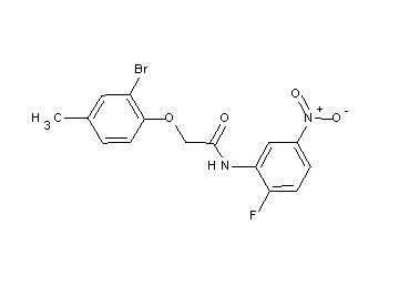 2-(2-bromo-4-methylphenoxy)-N-(2-fluoro-5-nitrophenyl)acetamide
