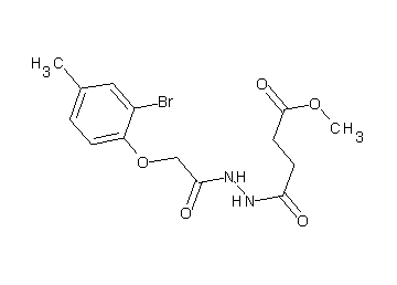 methyl 4-{2-[(2-bromo-4-methylphenoxy)acetyl]hydrazino}-4-oxobutanoate