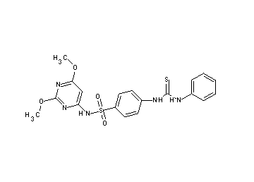 4-[(anilinocarbonothioyl)amino]-N-(2,6-dimethoxy-4-pyrimidinyl)benzenesulfonamide